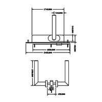 50-050-1 MODULAR SOLUTIONS SATIN MORTISE DOOR HANDLE WITH DEADBOLT